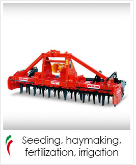 industrial screen print applications: seeding, haymaking, fertilization, irrigation